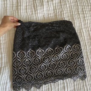 Free People Sparkly Mini Skirt